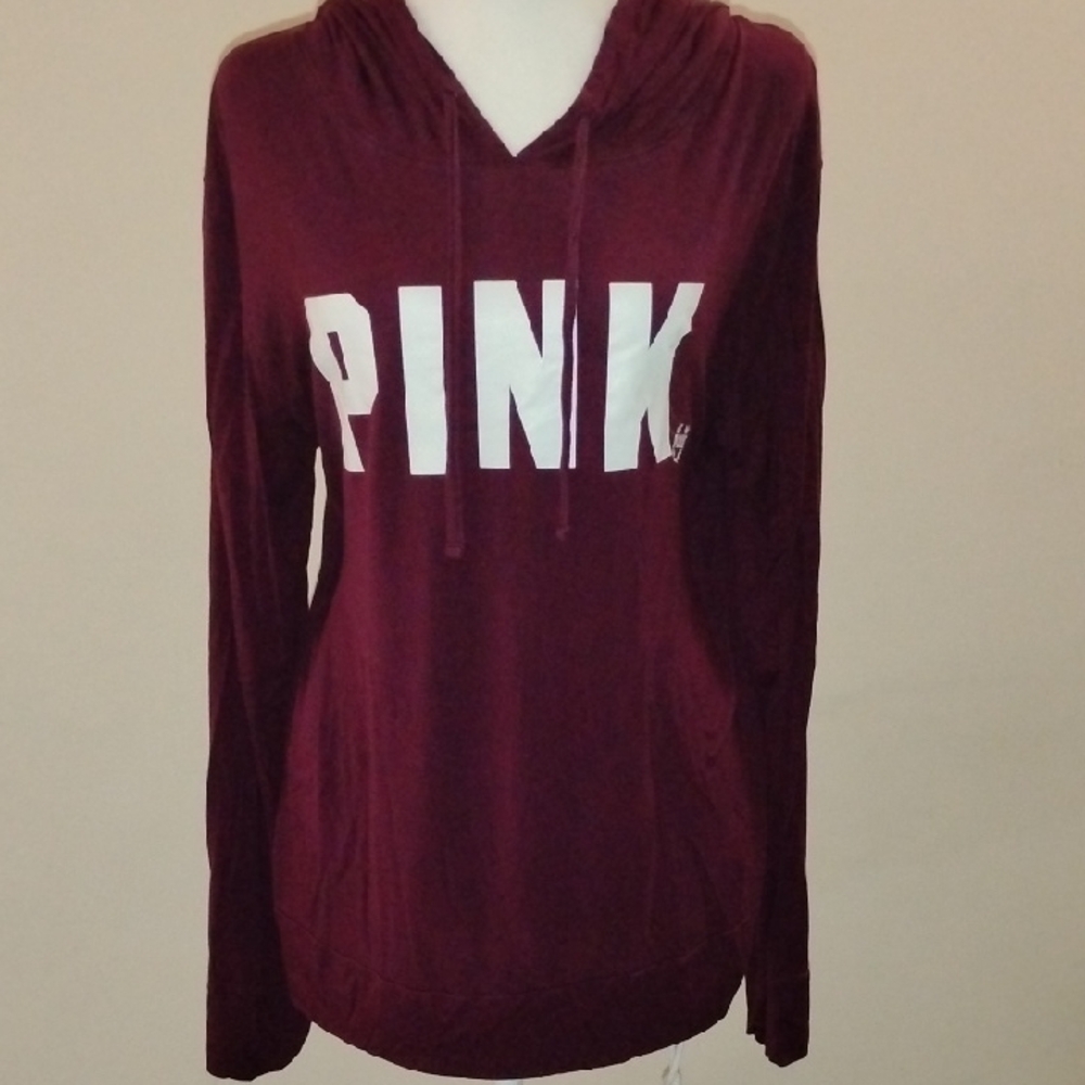 Victoria's Secret Red Relaxed Long Sleeve Hoodie